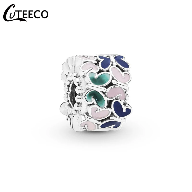 CUTEECO новые красочные бабочки эмаль DIY Бусины Подходит Pandora Весенняя серия браслет для женщин ювелирные аксессуары - Окраска металла: Colorful
