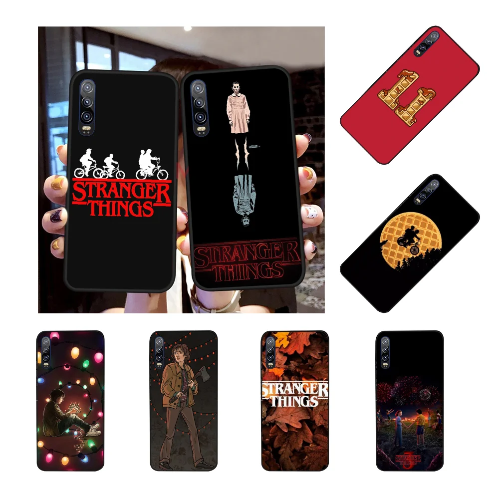 

NBDRUICAI Strange Things Newly Arrived Black Cell Phone Case for Huawei P30 P20 P10 P9 P8 Mate 20 10 Pro Lite