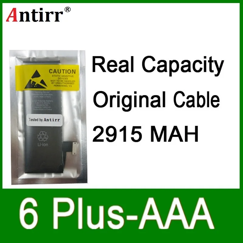 

10pcs/lot Real Capacity China Protection board 2915mAh 3.7V Battery for iPhone 6PLUS zero cycle replacement repair parts 6P-AAA