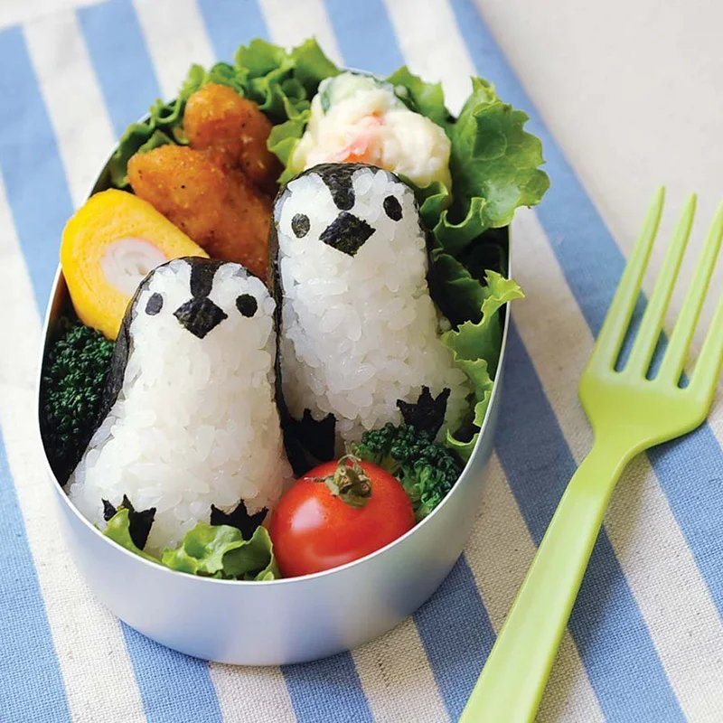 Симпатичные Onigiri форма для рисовых шариков форма для приготовления онигири набор прессформы суши Пингвин бенто сэндвич