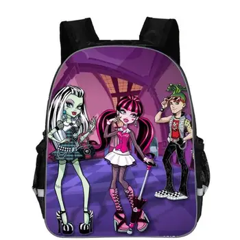 

New Fashion children's cartoon backpack Monster High breathable shoulders bag schoolbag Anime school bags 11-18 inch