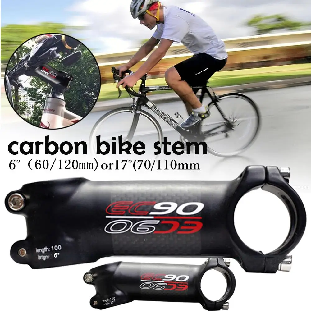 EC90 велосипедный стержень из углеродного волокна для велосипеда, стоячий стержень для велосипеда MTB дорожный велосипед 31,8 мм угол 6/17 Bicicleta Tallo Bicicleta Potencia