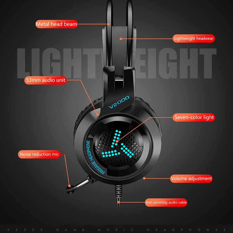 7.1USB Virtual Surround Bass шумоподавление геймерская оголовье гарнитура с микрофоном для ПК компьютера PUBG Игровые наушники RGB огни