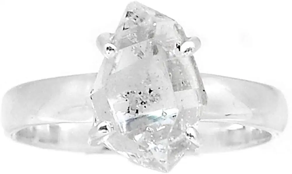 

Genuine HERKIMER DIAMOND Ring 925 Sterling Silver, USA Size : 9, AR4249