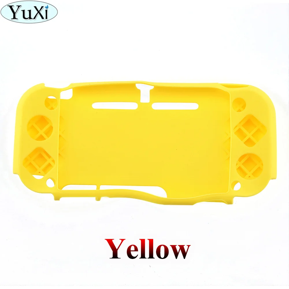 Yellow Мягкий силиконовый защитный чехол YuXi для Nintendo Switch Lite игровая консоль защитная кожа для NS Lite защитный Противоскользящий чехол - Цвет: Yellow