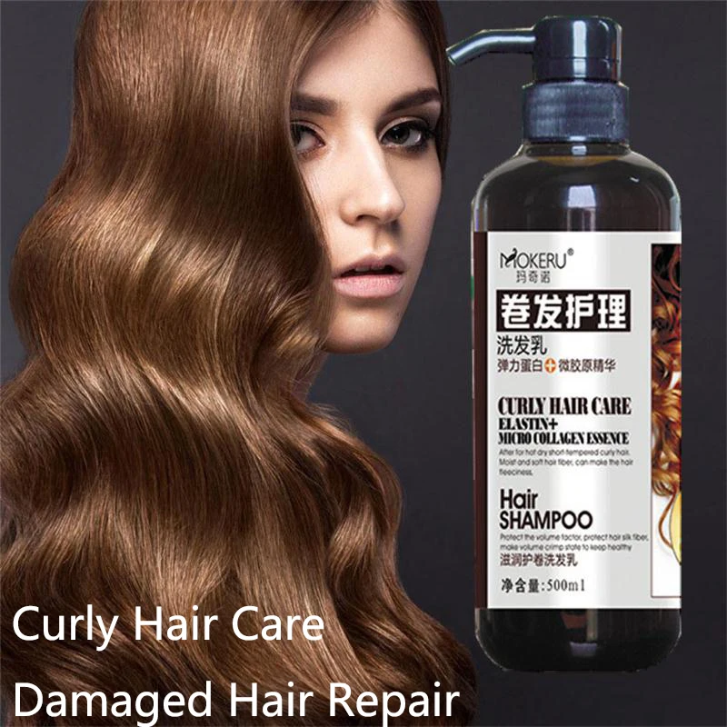 

Mokeru 1pc Unisex Natural Dry Curly Hair Care Treatment Collagen Nourishing Damage Repairing Shampoo For Women