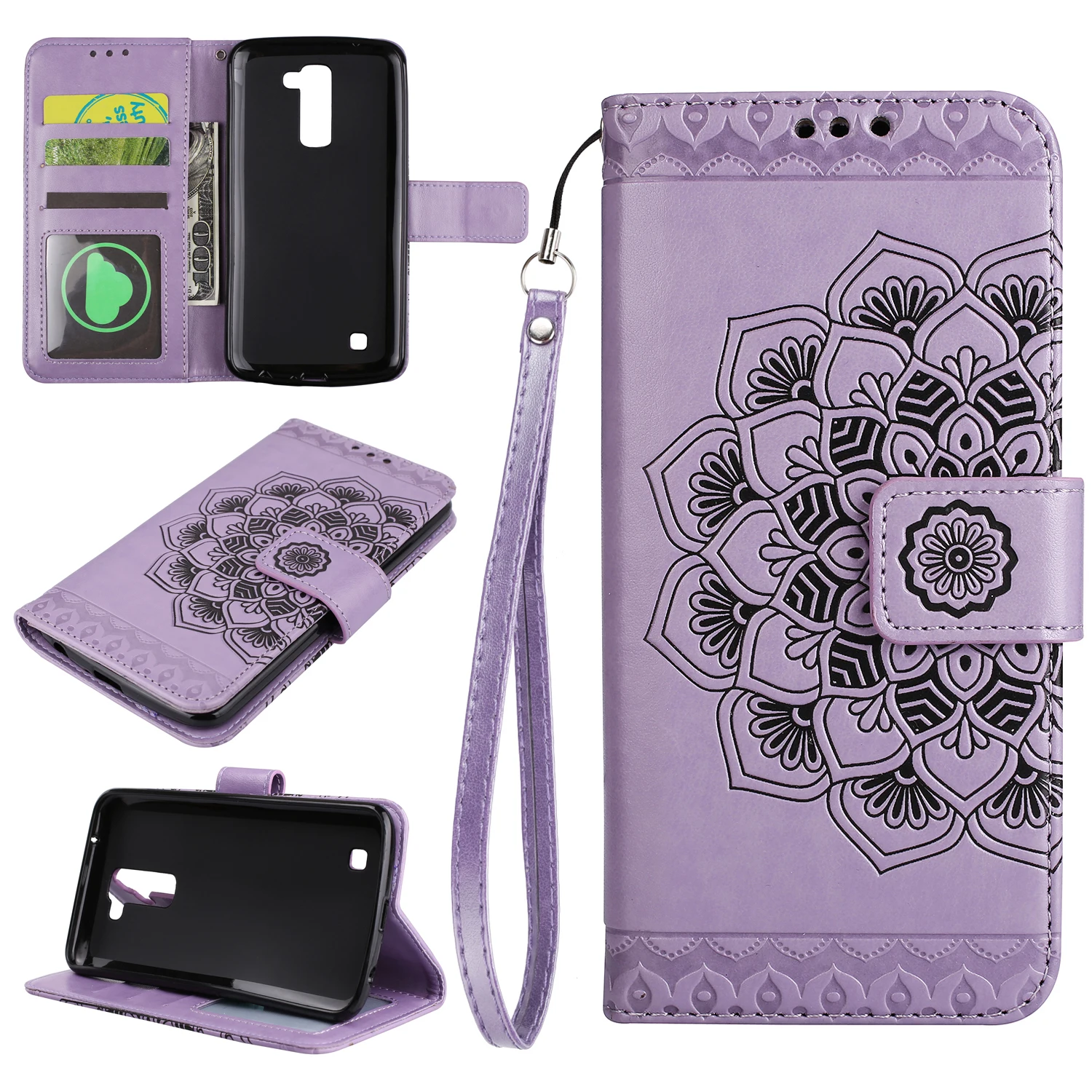

Wallet leather Flip phone case for LG K8 K10 K4 2017 G6 Cover funda coque