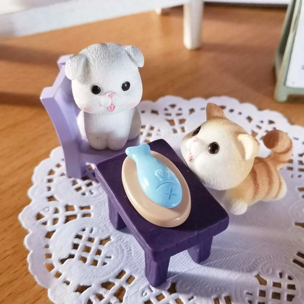 Cute Cat Animal Miniature Fairy Garden Ornament DIY Glass Decor Small Stuff Figurine Statue Model Craft Home Decoration | Дом и сад