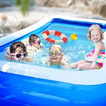 

Home Inflatable Swimming Pool PVC Inflatable Square Environmental Friendly Ink Smooth Corner High Temperature Resistance