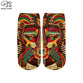 

PLstar Cosmos Drop shipping NewFashion Bob Marley Raggae HipHop Cotton socks Funny Harajuku 3DPrint Unisex Short Ankle Socks S-3