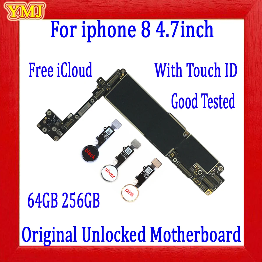Оригинальная разблокированная материнская плата для iphone 8 4 7 дюйма без/С Touch ID