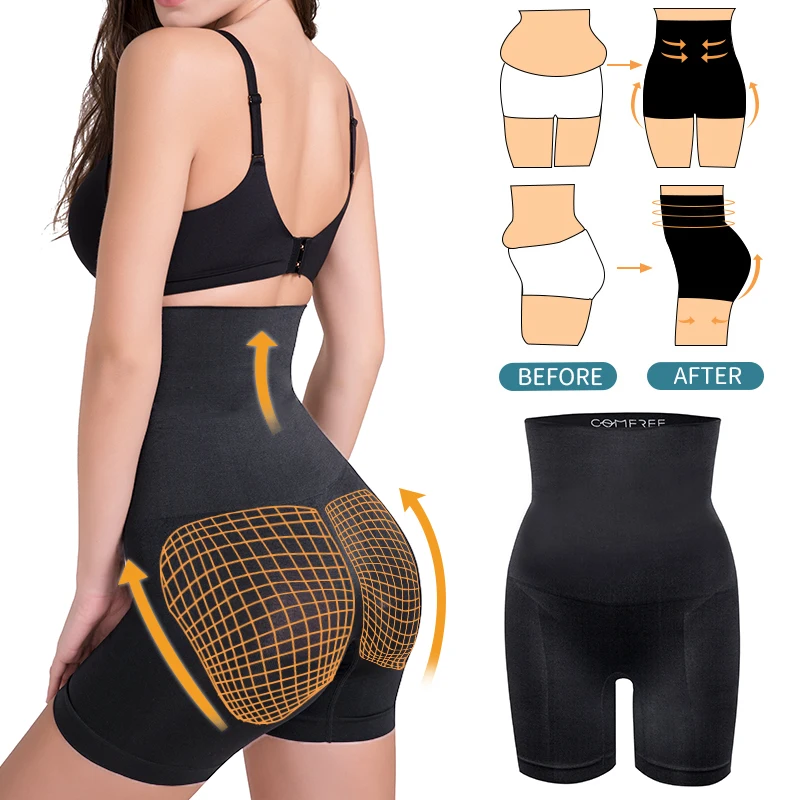 

High Waist Shapewear Body Shaper Butt Lifter Waist Trainer Booty Enhancer Control Panties Tummy Slimming Underwear Fajas Shorts