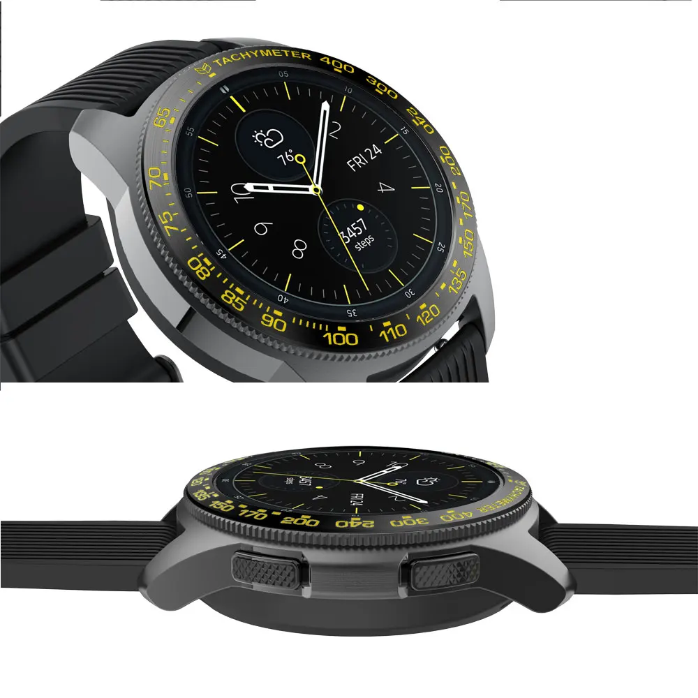 Чехол с металлическим ободком и кольцом для samsung Galaxy Watch 46 мм/42 мм, Стильный чехол с Ringke рамкой, защитный чехол для samsung gear S2 S3