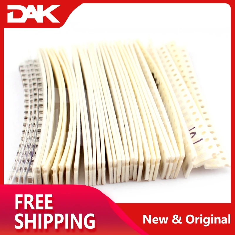 2500 шт. = 50kinds* 50 шт. 0603 SMD Керамика конденсатор с алюминиевой крышкой, набор сортированных 1pF~ 10 мкФ чип Керамика набор различных конденсаторов