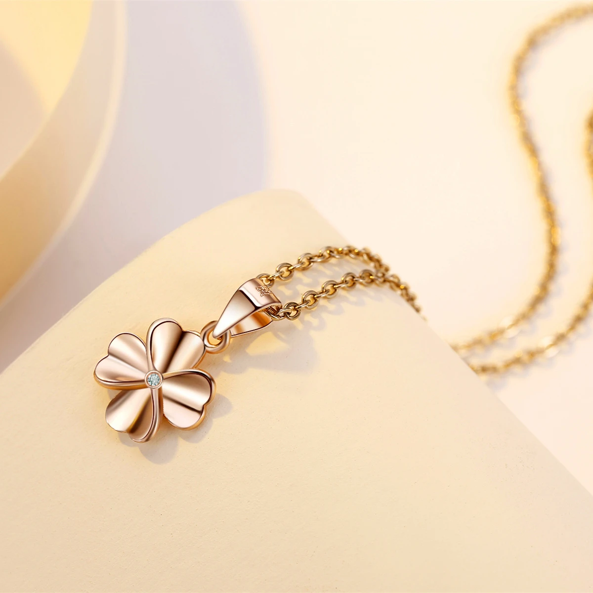 SDA 925 Sterling Silver Necklace Pendant Rose Gold Plating Fashion Women's Necklace