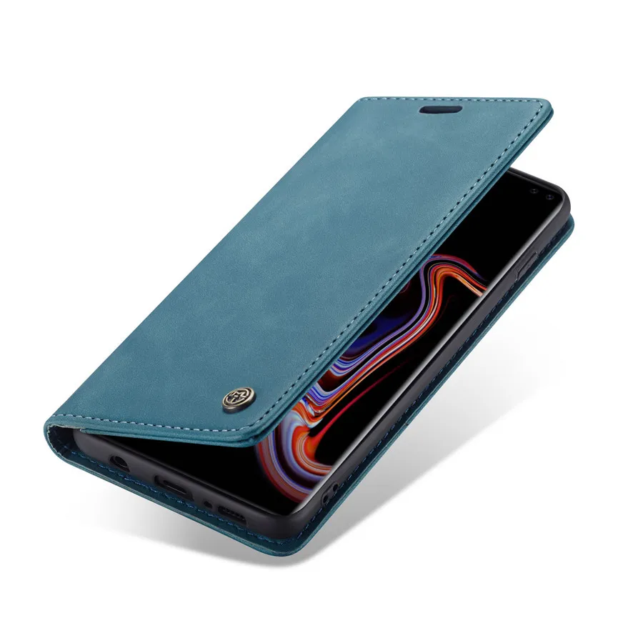 Роскошный стильный чехол для телефона samsung S8 S9 S10 Plus S10E чехол с отделением для Карт Подставка для samsung A50 A70 M10 M20 чехол - Цвет: Синий