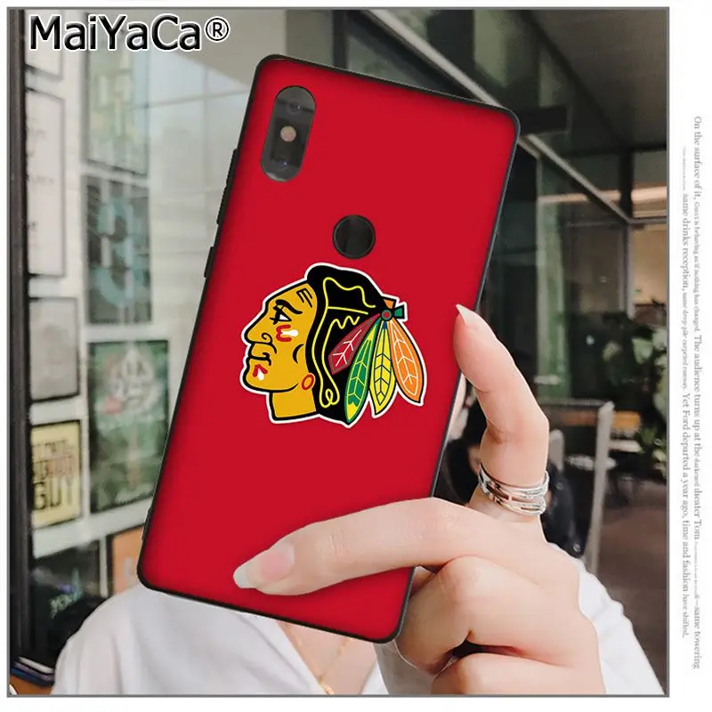 MaiYaCa Chicago Blackhawks мягкий, силиконовый, из ТПУ черный чехол для телефона xiaomi mi 6 8 se note2 3 mi x2 redmi 5 5plus note 4 5 5 Чехол - Цвет: A15
