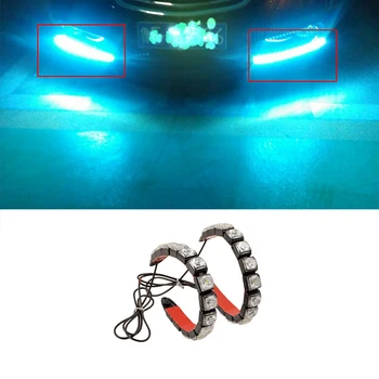 

YOLU 12V Car Daytime Running Light DRL White Ice Blue Auto Flexible LED Strip Driving Light Car Styling Daylight Fog Lamp