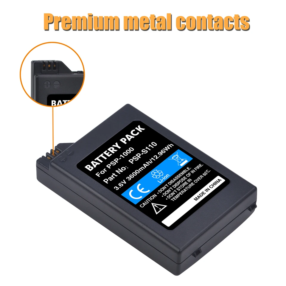 BATTERIA DI RICAMBIO Per Sony PSP 1000 1001 1002 1003 1004