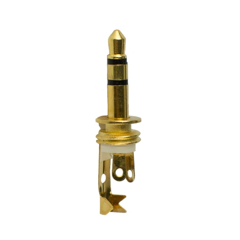 Hifi 5 개/몫 미니 3.5mm 스테레오 남성 헤드셋 잭 3 4 극 3.5mm 오디오 플러그 어댑터 커넥터 화이트 & 블랙
