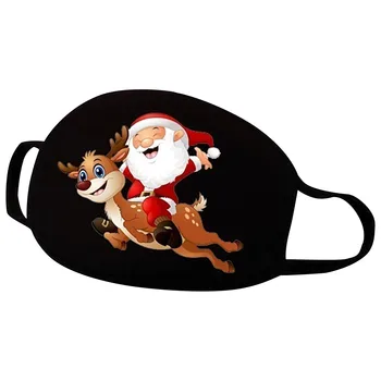 

2020 Christmas Unisex Face Masks Christmas Santa Elk Print Windproof Washable Face Mask Fashion mondkapjes wasbaar