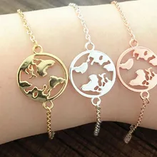 10pcs SanLan World Map Bracelet wanderlust dainty everyday jewelry