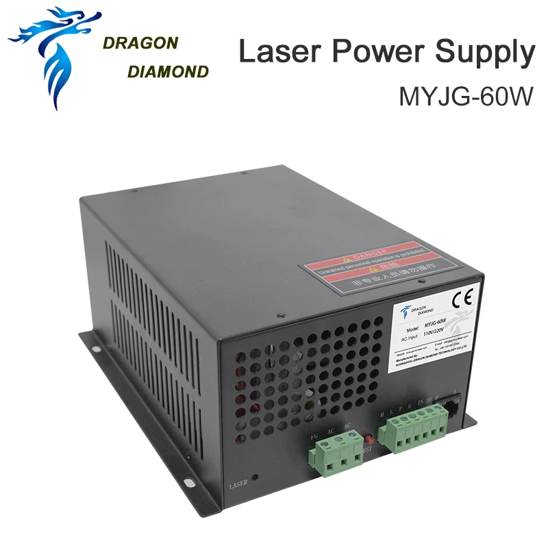 Dragon Diamond 60 Вт Co2 лазерный источник питания для Co2 лазерная гравировка и резка машины MYJG лазерные источники питания серии