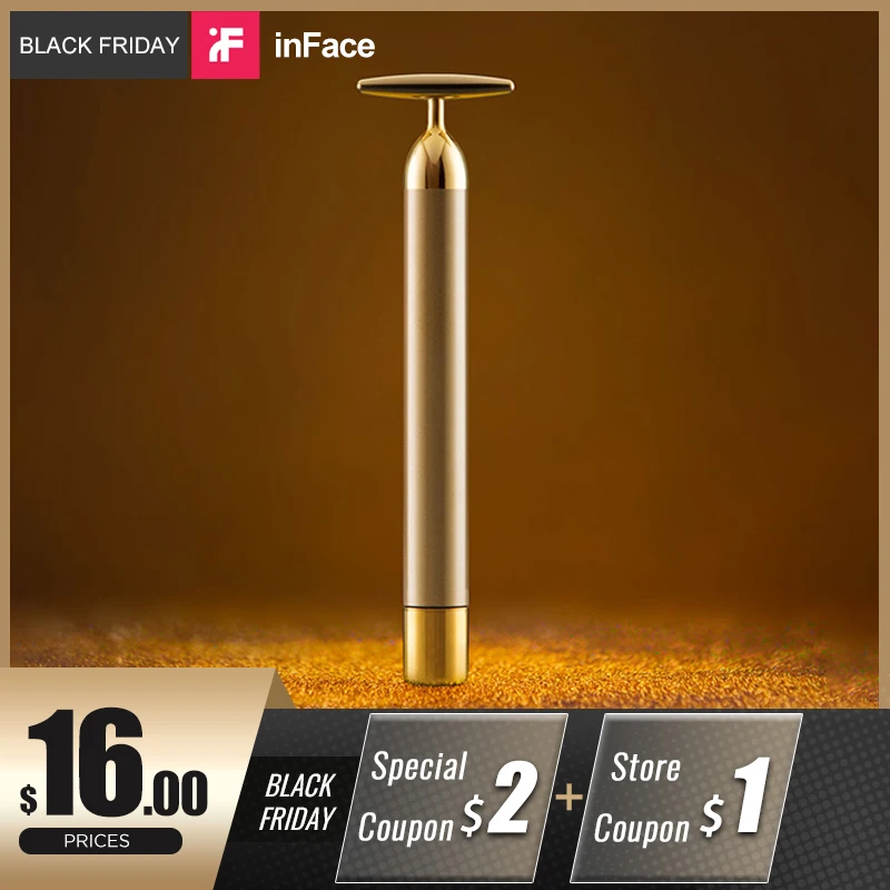 InFace 24K Gold Ion beauty Bar позолоченная Массажная головка Акупрессура подтягивающая Кожа