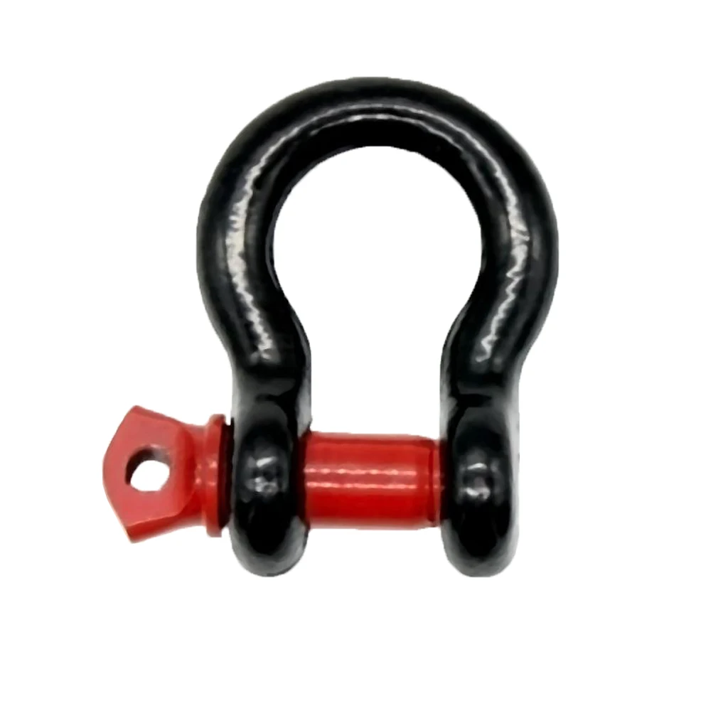 2 Ton Univerial Car Tow Trailer Hook D-Rings Bow Shackle Red Black