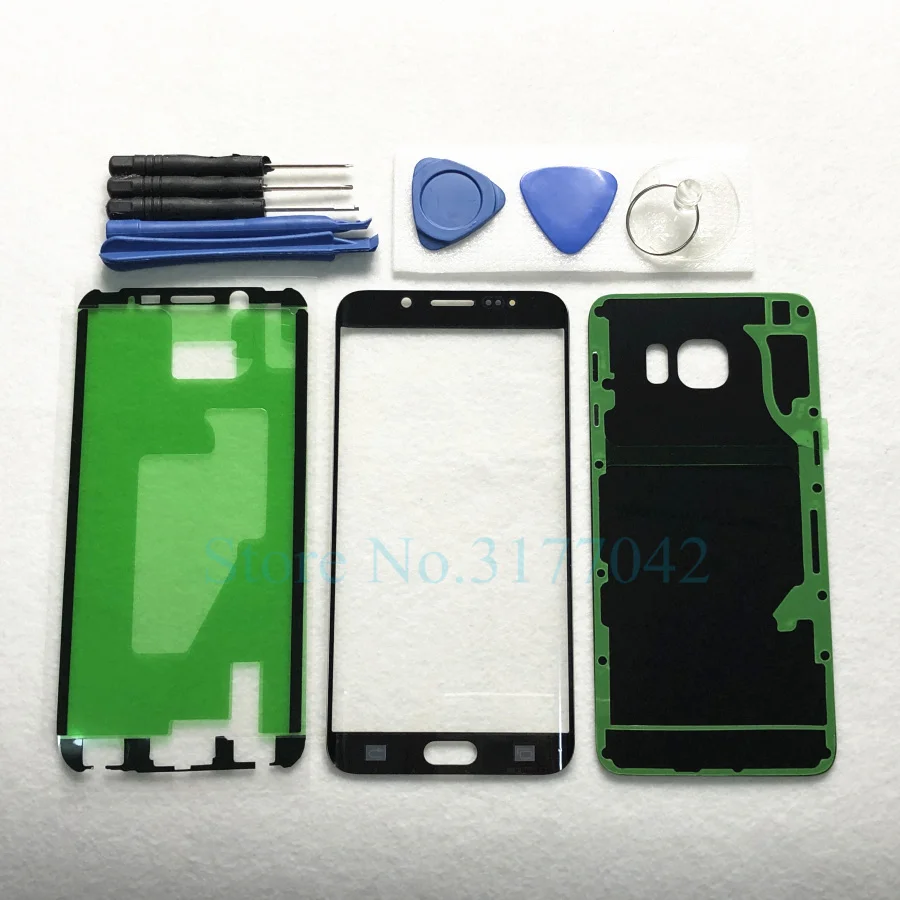Для samsung Galaxy S6 Edge Plus G928 G928F G928FD S6+ передняя Сенсорная панель внешняя линза+ задняя крышка для батарейного отсека задняя стеклянная крышка корпуса