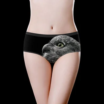

Eagle Head Printed Medium Waist Briefs Women Wholesale