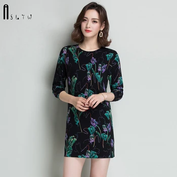 

ASLTW Long Sweater Women High Quality Female Winter Sweater Pullovers Jumper Plus Size O Neck Print Women's Sweater