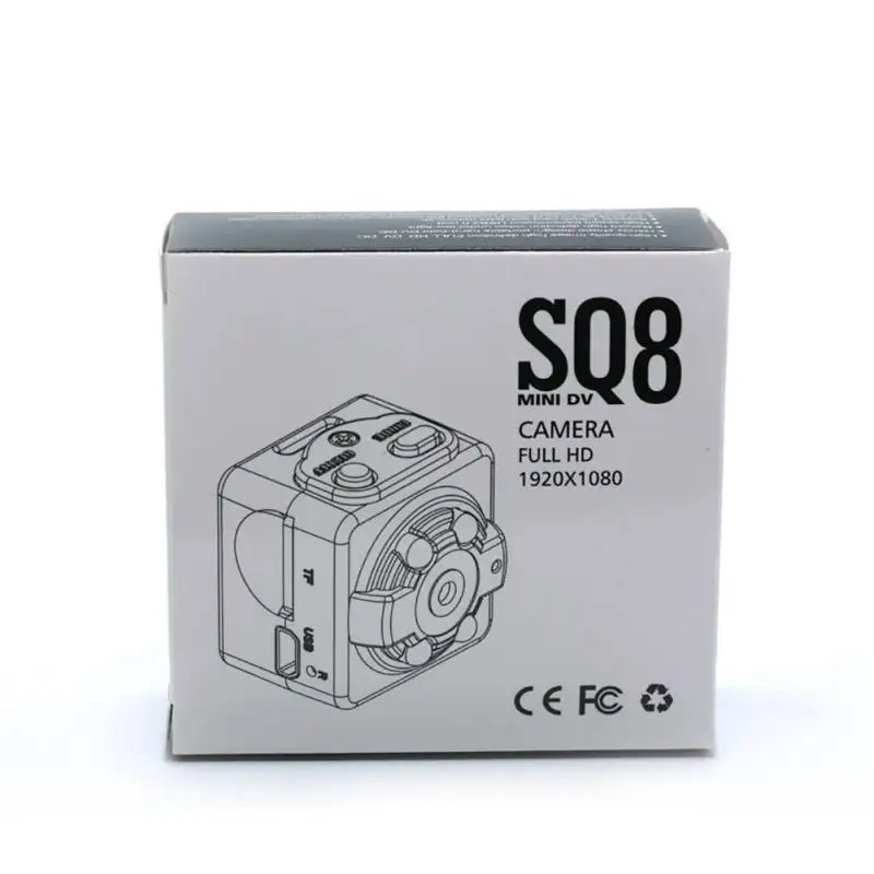 SQ8 маленькая видеокамера 720 P/1080 P высокой четкости ночного видения портативный видеомагнитофон Спорт DV мини камера Поддержка 32G TF карта