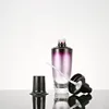 5pcs Refillable Glass bottles Cream lotion cosmetic container travel kits empty Purple bottle with Spray cap or Pump Cap 5