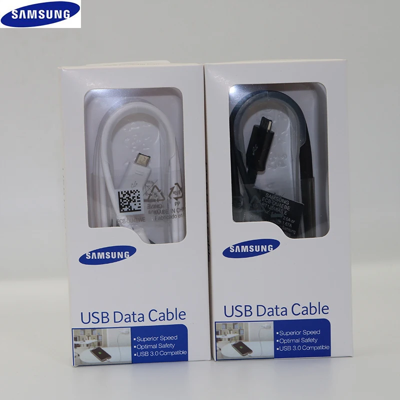 Оригинальный кабель micro usb Samsung 100 см/150 см с коробкой для Galaxy J1 J3 J5 J7 J9 J6 PRO S4 S6 S7 edge A3 A5