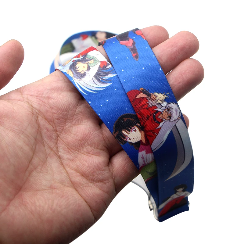 PC195 аниме брелок для ключей Inuyasha Lanyards держатель удостоверения личности ID карта Пропуск Тренажерный зал мобильный телефон USB бейдж держатель ключевой ремень