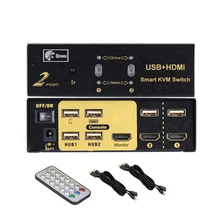 Aliexpress - 2 Port KVM Switch Two In One Out HD HDMI-compatible USB Converter Computer Projector  Keyboard Mouse Monitor Device Sharing