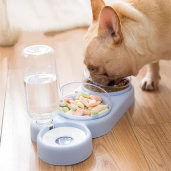 

Pets automatically feed dogs and cats drink water bowls for cat feeding bottle dispensers 500ml kitten bowl supplies.
