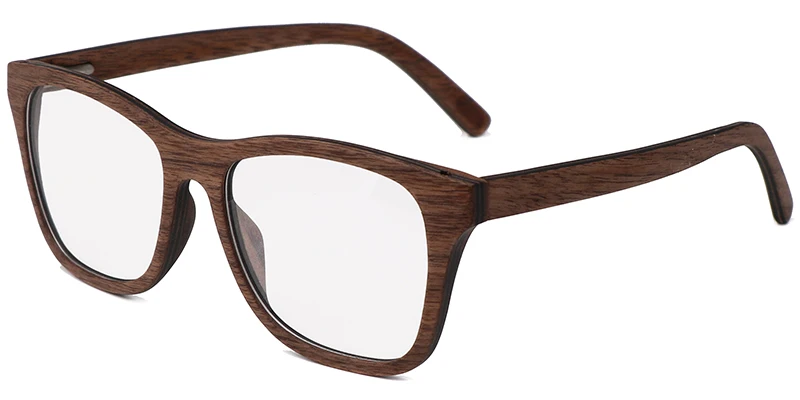 Женские очки, оправа, оптические винтажные очки, Ретро деревянная оправа, Oculos De Grau Feminino GB148 - Цвет оправы: Walnut Wood