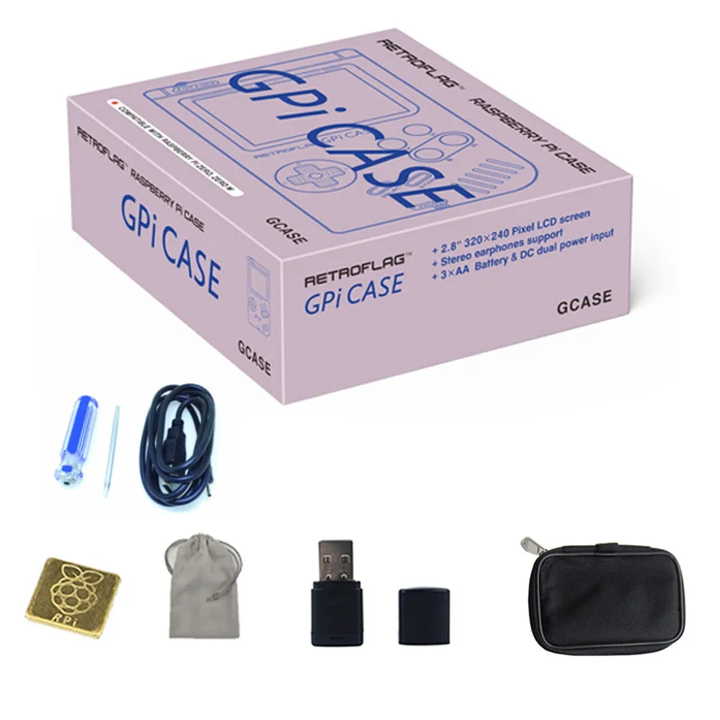 Kit 1 Чехол Retroflag GPi, Ретро Флаг для Raspberry Pi Zero/Zero W 32G, Micro SD карта, радиатор, сумка для переноски - Цвет: Kit 1