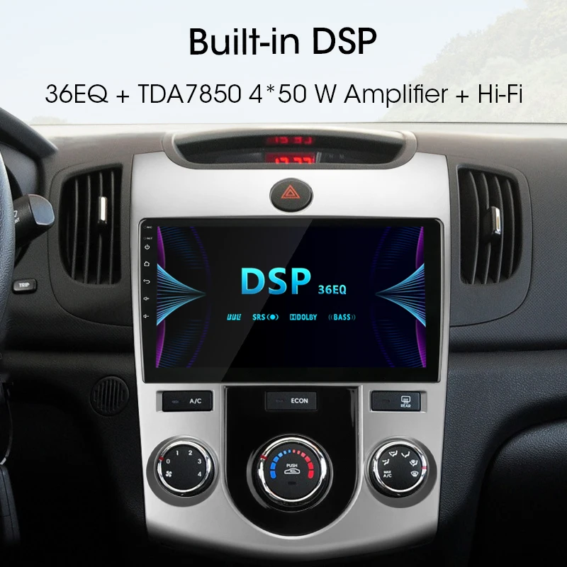 2DIN 2G + 32G Android 4G + Wifi Radio de coche reproductor Multimedia para Kia Cerato 2 TD 2008-201