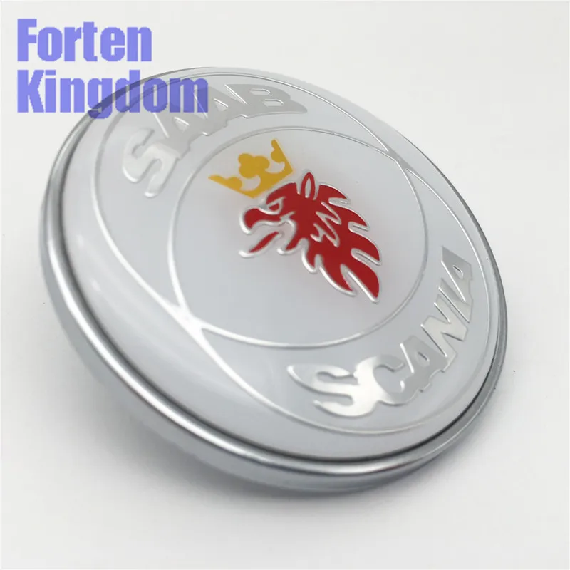Forten Kingdom 1 шт. пользовательский белый цвет автомобиля 50 мм ABS хром алюминиевая передняя крышка капота эмблема значок 4522884