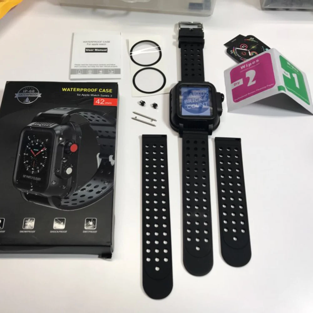 Высококачественный водонепроницаемый чехол для часов для Apple Watch iWatch 5 4 3 2 1, защитный чехол для экрана 44 мм 40 мм 42 мм 38 мм