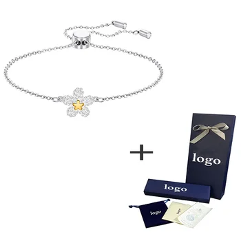 

SWA High Quality New Tough Flower Adjustable Bracelet Elegant Simple Lady Valentine's Day Send Lover Jewelry Gift