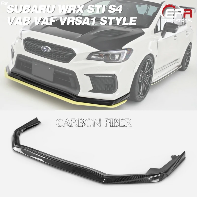 Углеродное волокно передняя губа ДЛЯ Subaru WRX STI S4 VAB VAF 2018 + VRSA1 Стиль (Facelifted) набор