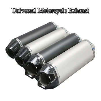 

38-51MM Motorcycle Exhaust Muffler Tip Pipe Carbon fiber For R1 R6 Escape Moto use Universal Dirt Bike Exhaust Modified Escape