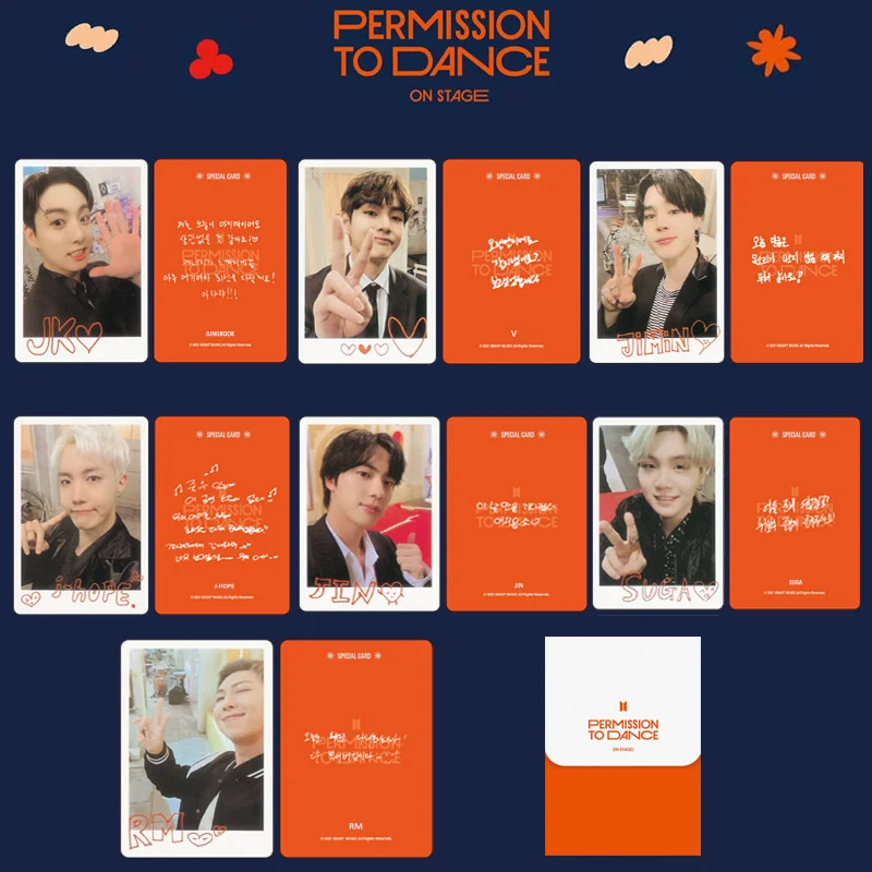 KPOP Bangtan Boys Concertcard Smallcard Randomcard Polaroid Sweatercard LOMOcard Postcard K-POP BangtanBoys Thank You Card