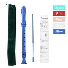 8 Holes Soprano Recorder Long Flute Instrument for Children Educational Musical Tool Kids Beginners Soprano Recorder Woodwind