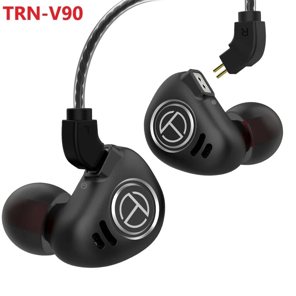 Новейшая мода TRN V90 HIFI DJ монитор Беговые спортивные наушники 1DD + 4BA гибридные