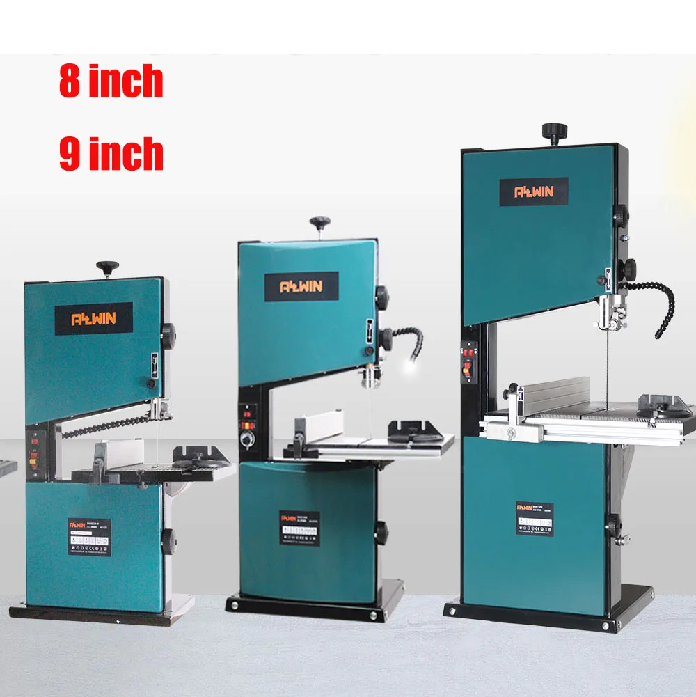 

8 Inch 9 Inch Band Saw Wire Saw Machine Small Home Jigsaw Desktop Metal Sawing Meat Bone Wood Cutting 550W Woodworking Tools